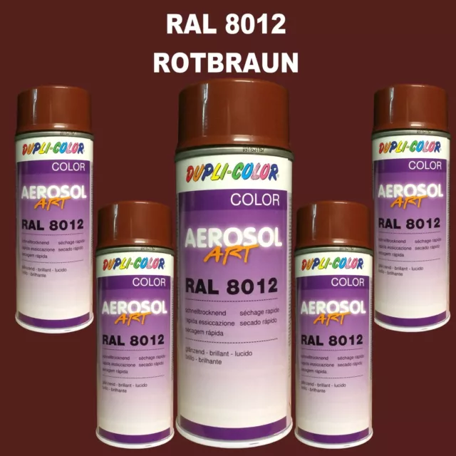 5 Spray Dupli Color Ral A ´400 ML Ral 8012 Rouge Marron