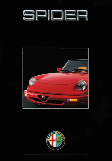 ALFA ROMEO SPIDER 2.0 120 PS HP Classic Car Prospekt Brochure Hochglanz 1991 B11