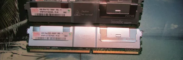 8GB (2×4GB) Hynix HYMP151F72CP4N3-Y5 AC PC2-5300F ECC Server RAM Memory Dell