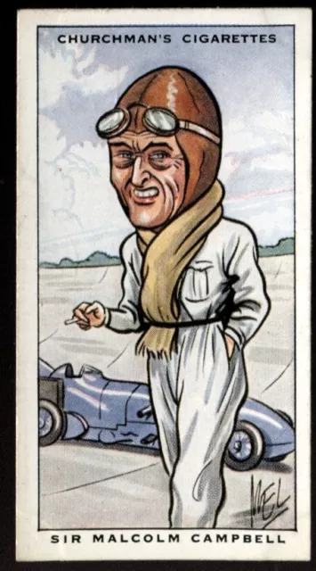 Tobacco Card,Churchman,SPORTING CELEBRITIES,1931,Motor Racing,Sir M Campbell,#37