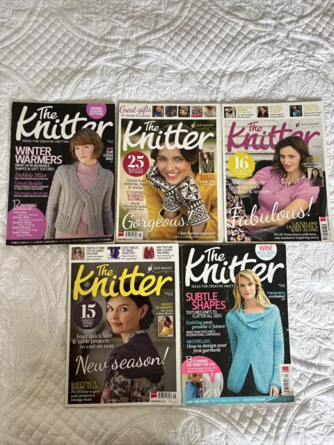 5 The Knitter Magazines, Issues 13, 24, 56, 58, 64.