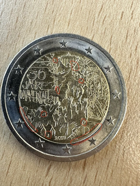 2 Euro Münzen 30 Jahre Mauerfall Fehlprägung FEHLPRÄGUNG 2 EURO Münze 30 Jahre Mauerfall 2019 Deutschland - Rarität