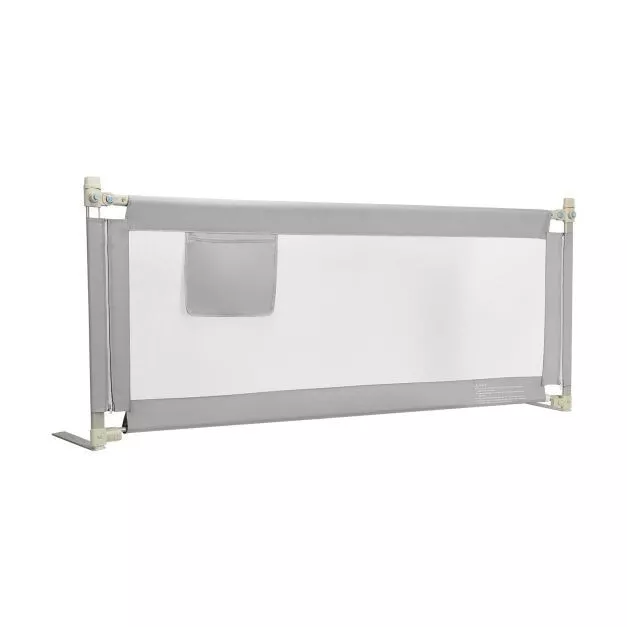 Premium Grey 196cm Height Adjustable Bed Rail With Double Safety Ex Display