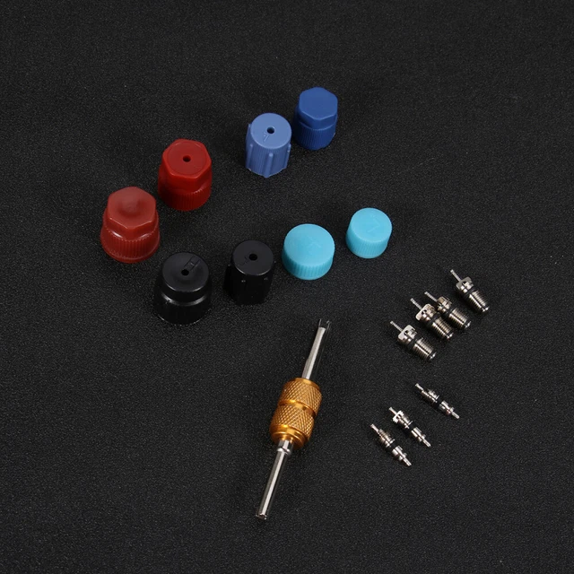 16 pezzi/set condizionatore universale servizio A/C tappo sistema AC inserto valvole