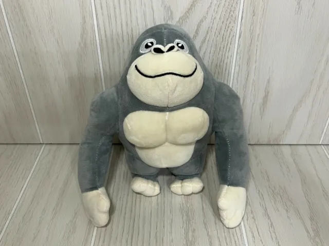Gorilla Playsets gray plush mascot stuffed animal small 9" toy