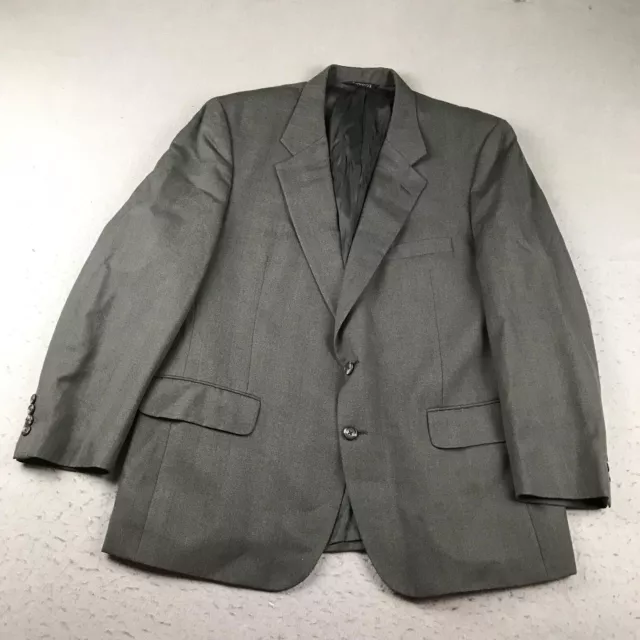 Burberrys Blazer Mens 46 Regular Gray 100% Pure Wool Button Up Jacket