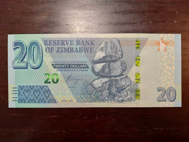 Zimbabwe 20 Dollars 2020, P-104