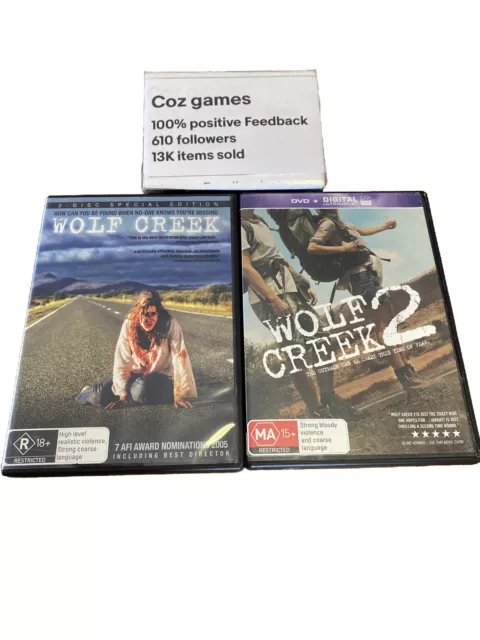 Wolf Creek 1 & 2 Australian horror 2 movies DVD Nathan Phillips Region 4