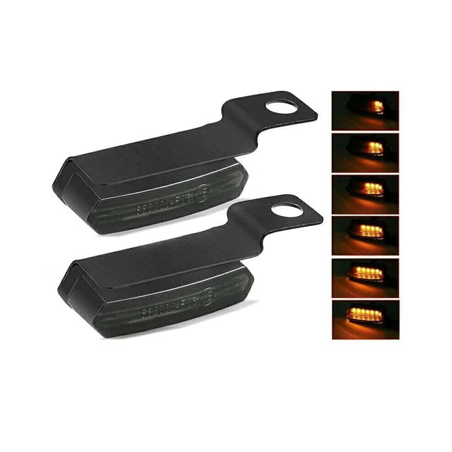 COMPATIBILE CON HARLEY-DAVIDSON 1450 ROAD KING CUSTOM COPPIA DI FRECCE A LED OMOLOGATE PER MOTO INDICATORI DI DIREZIONE 12V UNIVERSALE 75CM X 27CM LAMPA LENTE BIANCA LUCE ARANCIO