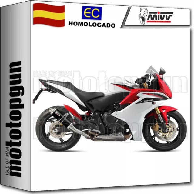 Mivv Tubo De Escape Homologado Cat-Oem Gp Acero Negro Honda Cbr 600 F 2013 13