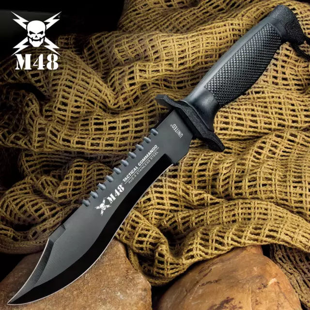 M48 Tactical Commando Knife AUS-8 Stainless Steel blade - 31cm - Fast Dispatch!