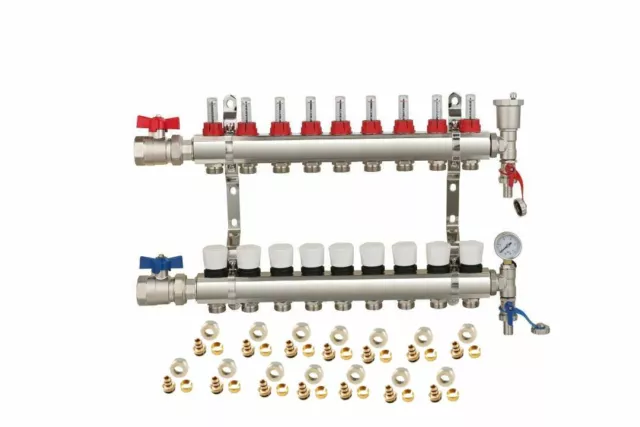 Underfloor Heating  Manifolds 2-12 Port Heating System