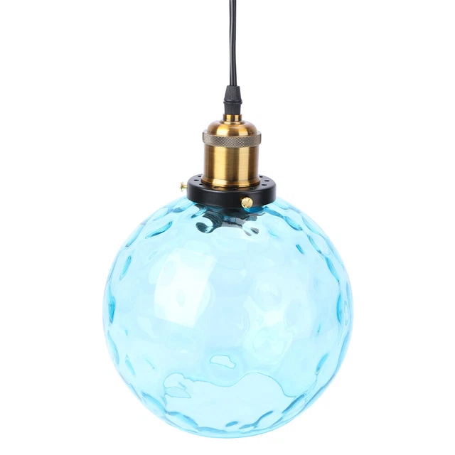 Colgante de vidrio martillado ondulado simple colgante moderno iluminación industrial Desi