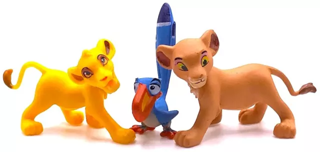 SIMBA & NALA & ZAZU Figure Set LION KING Cubs WALT DISNEY MOVIE PVC TOY Playset!