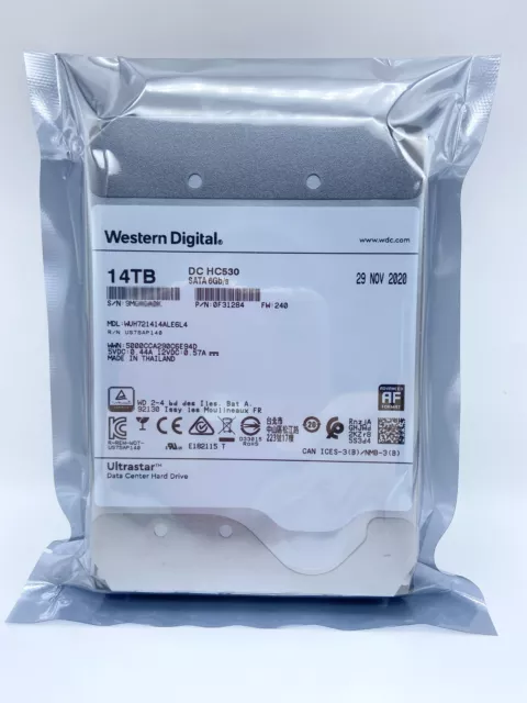 WUH721414ALE6L4 WD 14TB Ultrastar DC HC530 SATA Enterprise 6Gb/s LFF Hard Drive 3