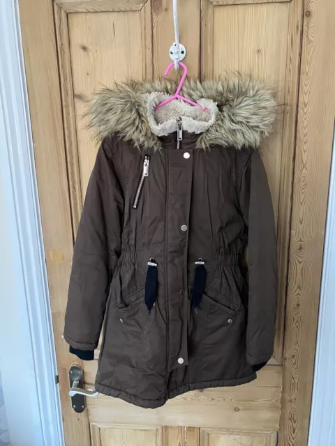 Next Girls Parka Style Hooded Coat Age 11 Years