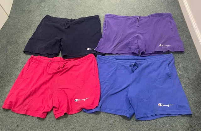 Lot Vintage 80s 90s Champion Shorts Cotton 40 Waist XXL Purple Red Blue Rare USA