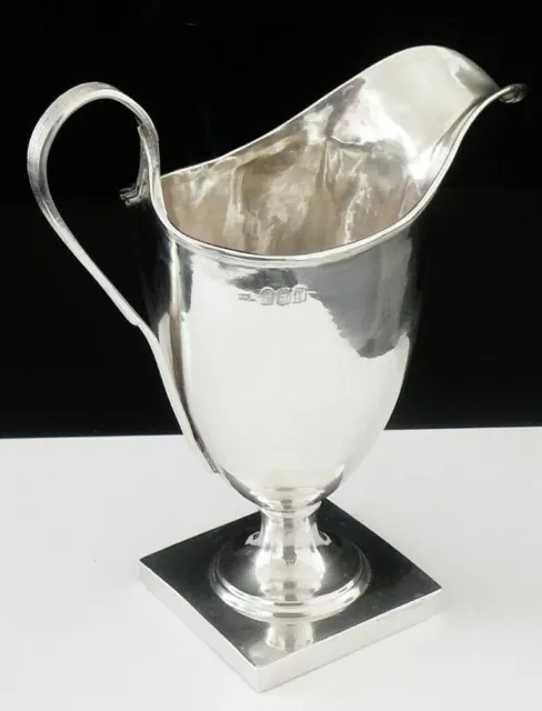 Antique Britannia Silver Helmet Design Cream Jug, London 1901, Maurice Freeman