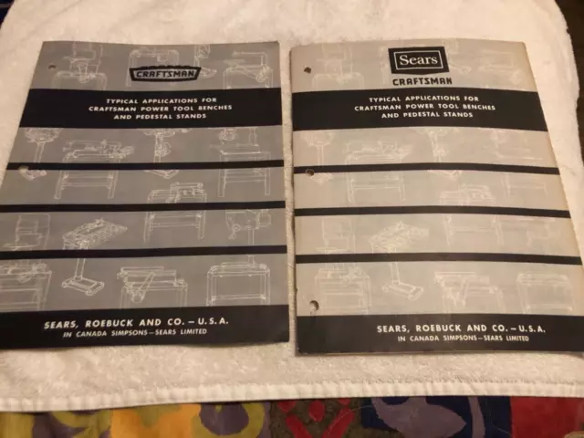 Manual artesanal vintage de Sears para bancos y soportes de pedestal