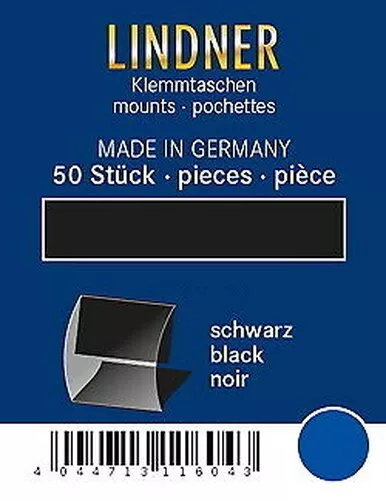 Lindner HA53041 Pack Schutzhülle 53 x 41 Schwarz 50 Etuis