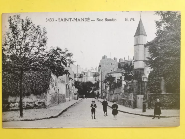 cpa 94 - SAINT MANDÉ Val de Marne RUE BAUDIN