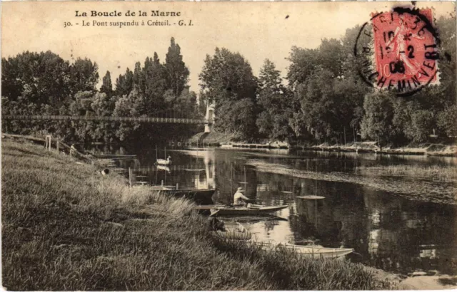 CPA AK Creteil Le Pont Suspendu a Creteil FRANCE (1282372)