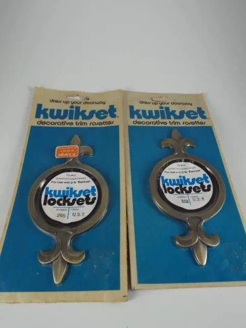 Vintage Kwikset Decorative Trim Rosettes, Mid Century, Door Decor, 1963 2 3/8"