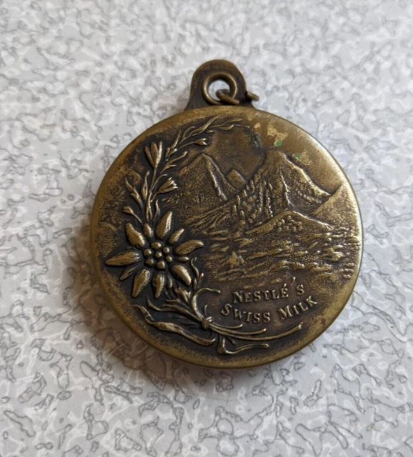 Vintage Small Purse Advertising Mirror - Nestles Swiss Milk Chocolate