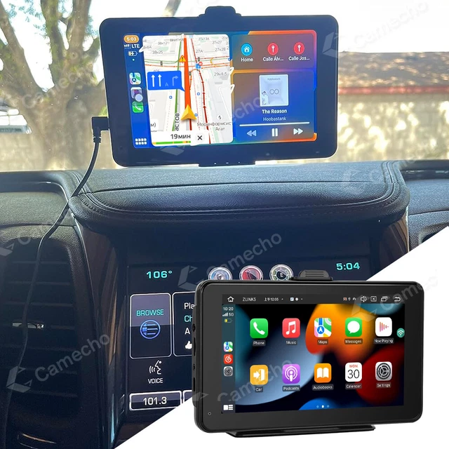 7'' CAR RADIO Wireless Apple Carplay Android Auto Portable Touch Screen ...