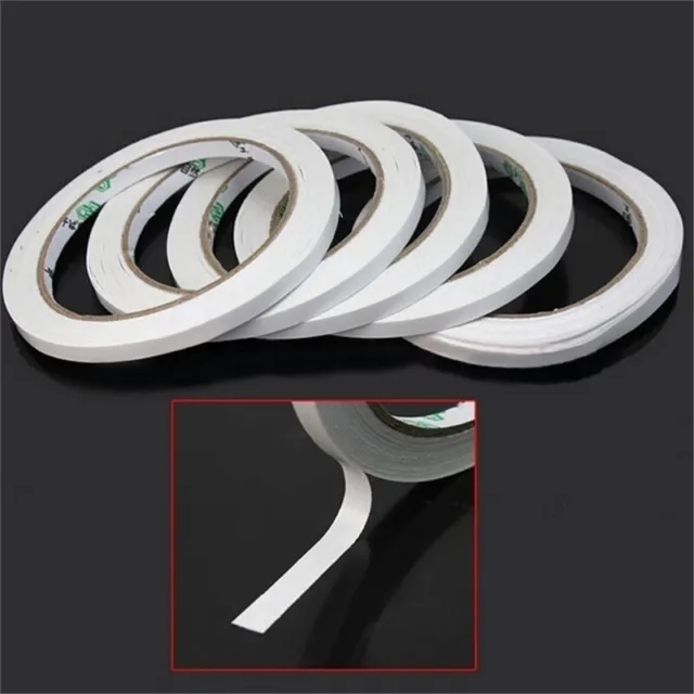 2/10 rolls of White Double Sided Faced Strong Adhesive Tape for Office Supplies
