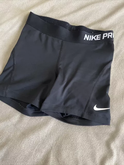 Women’s Older Girls NIKE PRO Shorts Black Size XS