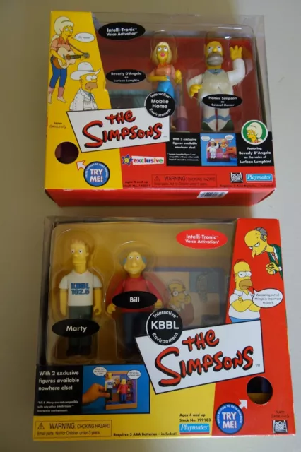 Playmates Toys The Simpsons Series KBBL and Mobile Home Environments - New