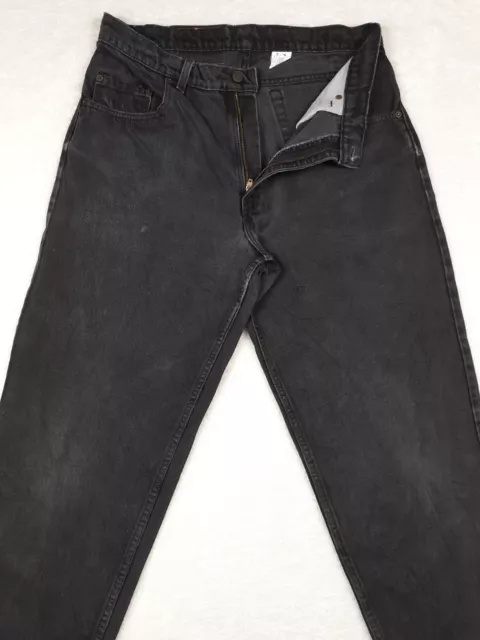 Levi's 560 Mens Jeans 34x30 Black Loose Fit Tapered Leg Zip Fly Dark Wash