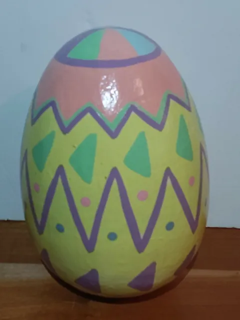 Charming Silvestri Large Egg Easter Hand-Painted