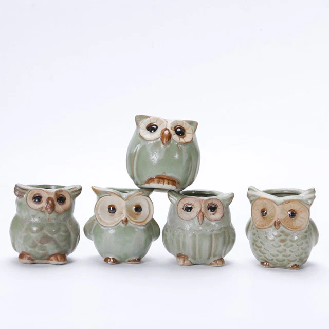 5 Pcs Tiny Porcelain Planter Small Succulent Pot Ceramic Pots Mini Plants Bowl