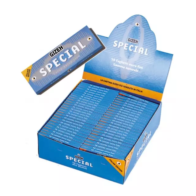 Gizeh Cartine Special Blu Corte Blue Singole Confezione Da 50 Libretti Gizeh Cartine Special Blu Corte Blue Singole Confezione Da 50 Libretti