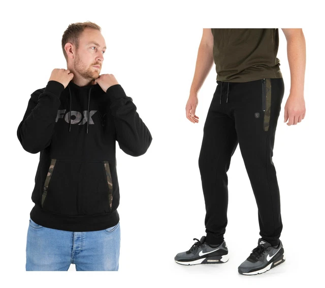 Fox schwarz/Tarnmuster Jogger oder Kapuzenpullover - *NEU* Angeln Jogga/Hoodie ALLE GRÖSSEN