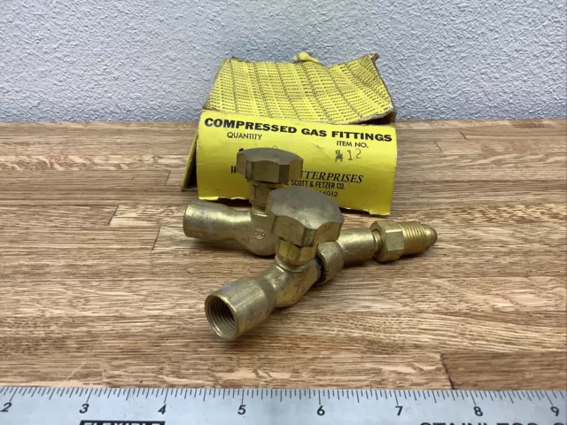 Western Enterprises 412 Brass Y Connection Compressed Gas Fitting Nib