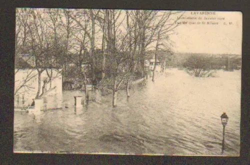 LA VARENNE-SAINT-HILAIRE (94) VILLAS , INONDATION CRUE de 1910