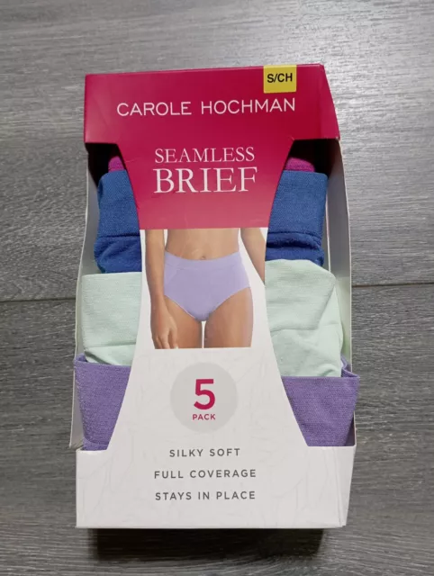 CAROLE HOCHMAN WOMENS Seamless Brief Soft Full Coverage Multicolor