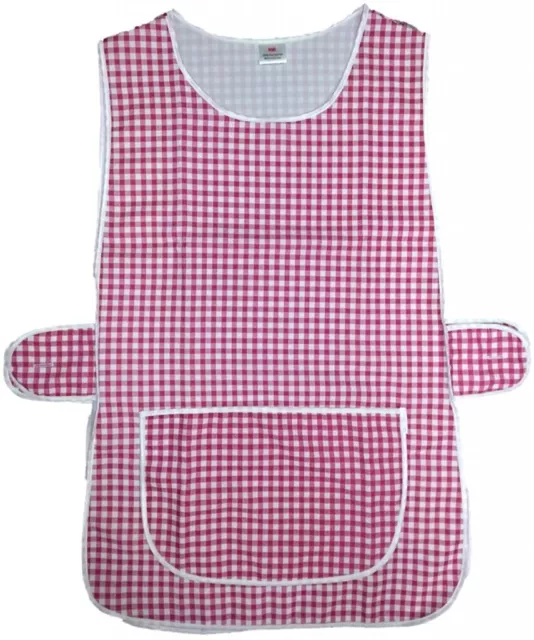 Tabbard Apron With Adjustable Strap  Kitchen Cleaning Chef- Red Check-Discounted