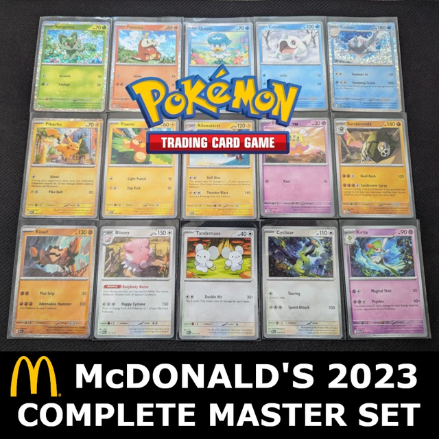 POKÉMON TCG MCDONALD’S 2023 Match Battle M23EN Complete Master Set NM