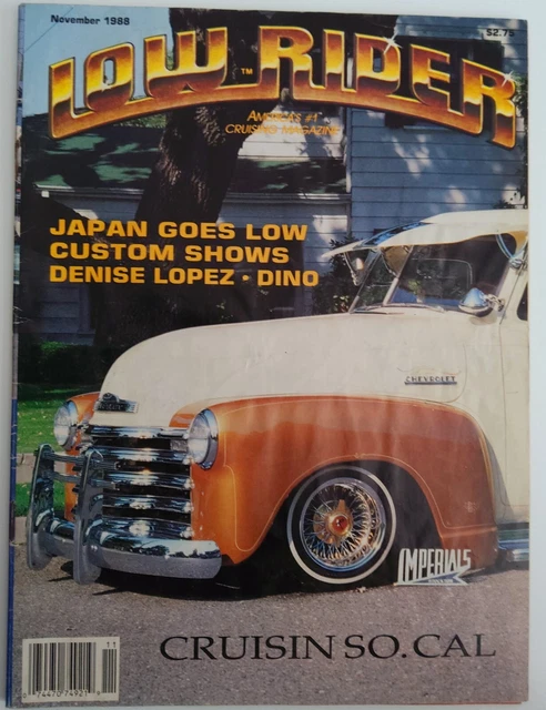 LOWRIDER MAGAZINE NOVEMBER 1988 Rare O.O.P OG Lowrider Magazine EUR 27 ...