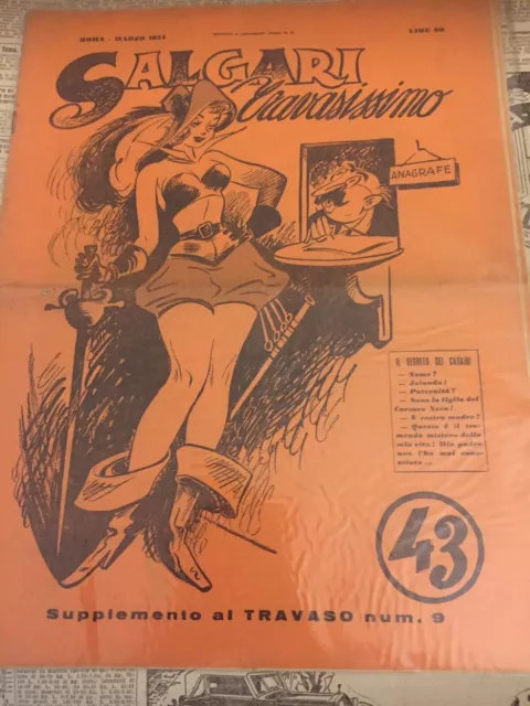 SALGARI Travasissimo .Rivista mensile del Travaso-Marzo 1951-N.43 ISIDORI-GIRUS