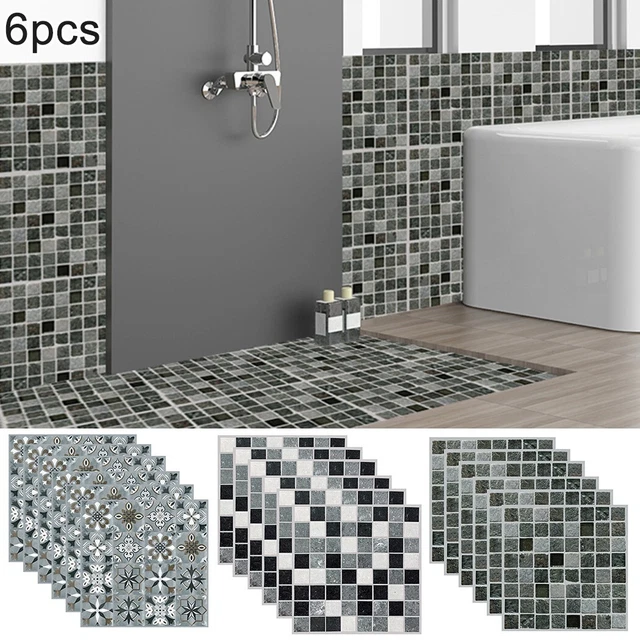 Pegatina de pared hogar 6 piezas pegatinas baño decoración azulejos cocina