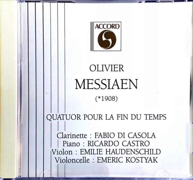 Cd Album Olivier Messiaen Quatuor Pour La Fin Du Temps Rare Comme Neuf 1991