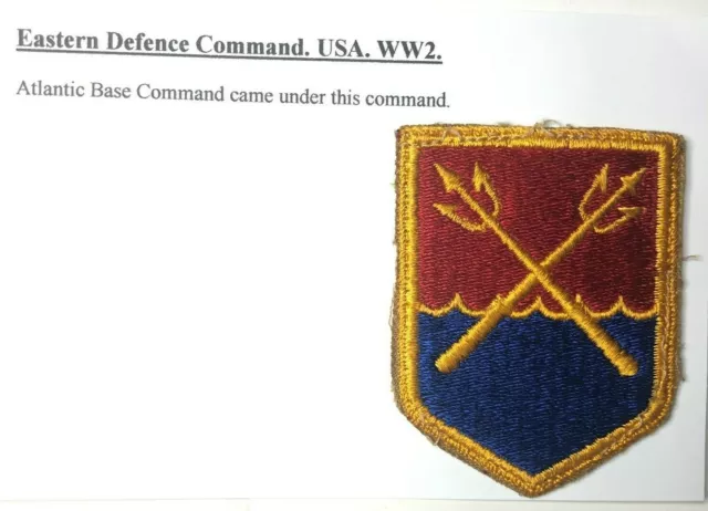 US Army Eastern Defence Command Cloth Badge Patch