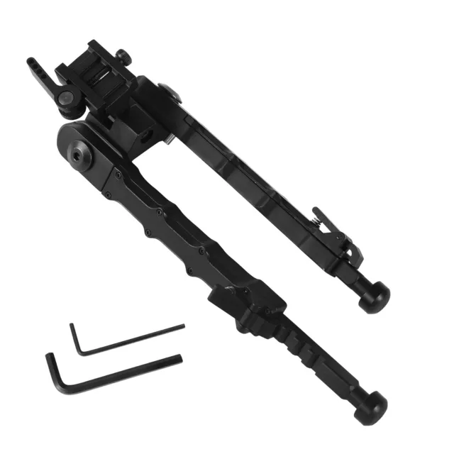 Adjustable V9 Rifle Bipod QD Tactical Picatinny Rail Flat Pistol Shoot Hunting