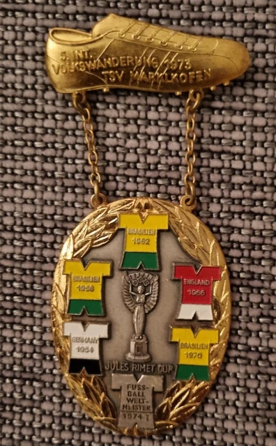 FUSSBALL WM 1974 DEUTSCHLAND ALLE WELTMEISTER JULESRIMETPOKAL