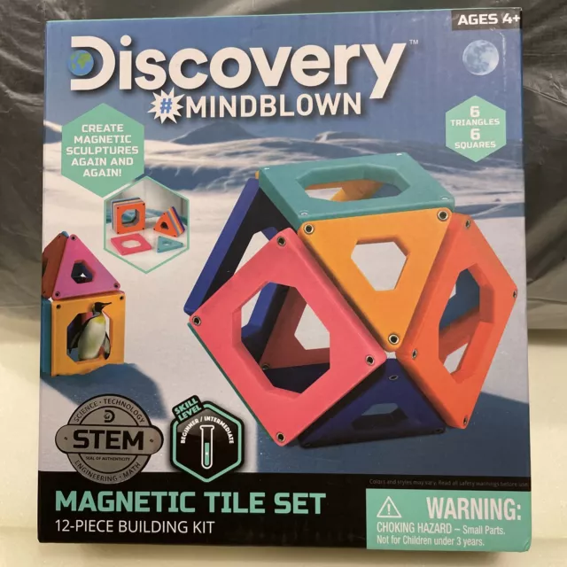 Discovery  Magnetic Tile Set,  12  Piece